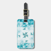 Étiquette À Bagage Modèle Arrière - plan géométrique Abstrait bleu (Devant Vertical)
