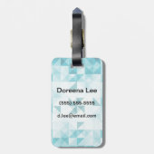 Étiquette À Bagage Modèle Arrière - plan géométrique Abstrait bleu (Dos Vertical)