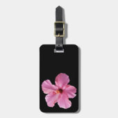 Étiquette À Bagage Modèle customisé par fleur rose d'Hawaï de ketmie (Devant Vertical)