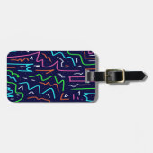 Étiquette À Bagage Modèle d'âge spatial - Impression Abstraite (Devant horizontal)