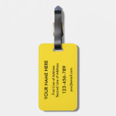 Étiquette À Bagage Modèle de balise bagage américain de Chicago (Dos Vertical)