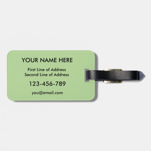 Étiquette À Bagage Modèle de balise de bagage basque américain (Dos horizontal)