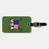 Étiquette À Bagage Modèle de balise de bagage de crosse américaine (Devant horizontal)
