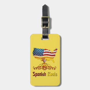 Étiquette À Bagage Modèle de balise de bagage des racines espagnoles 