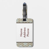 Étiquette À Bagage Modèle de balise de bagage monogramme (Dos Vertical)