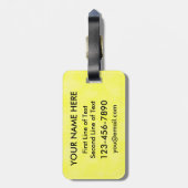 Étiquette À Bagage Modèle de balise de bagage personnalisable de hock (Dos Vertical)