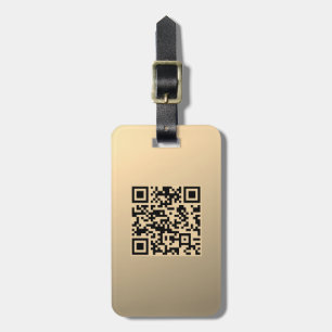 Étiquette À Bagage Modèle de code QR instantanément modifiable   Faux