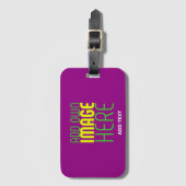 ÉTIQUETTE À BAGAGE MODÈLE DE TEXTE D'IMAGE SIMPLE MODERNE MODIFIABLE (Devant Vertical)