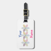 Étiquette À Bagage Modèle DES BALISES À BAGAGES PERSONNELS FLEURIS (Devant Vertical)