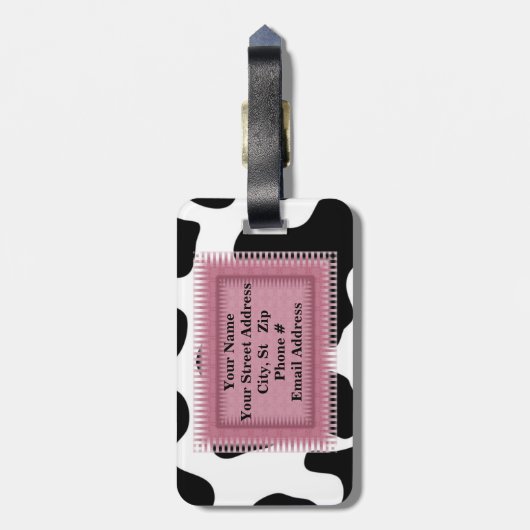 Étiquette À Bagage Modèle d'étiquette de bagage de conception de cône (Dos Vertical)