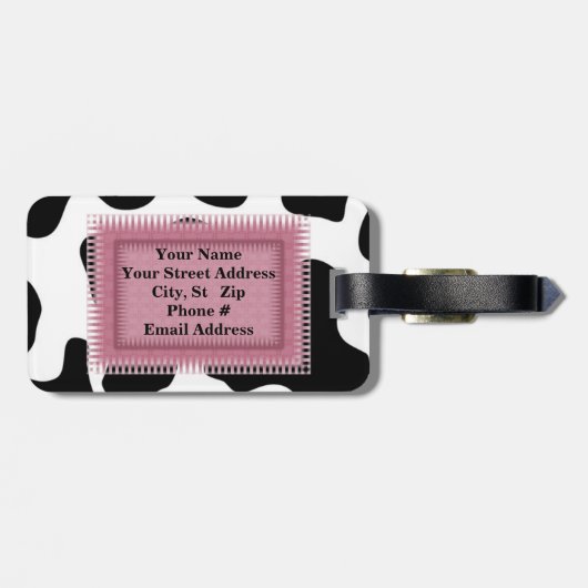 Étiquette À Bagage Modèle d'étiquette de bagage de conception de cône (Dos horizontal)