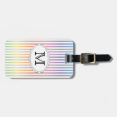 Étiquette À Bagage Modèle d'étiquette de sac de voyage de rayure (Devant horizontal)