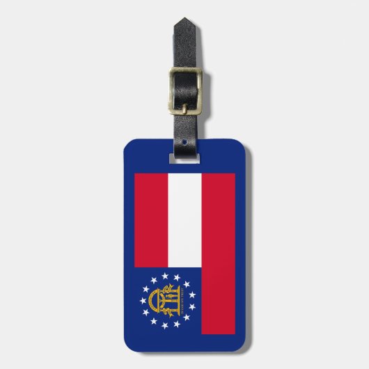 Étiquette À Bagage Modèle du drapeau de l'État de Géorgie (Devant Vertical)