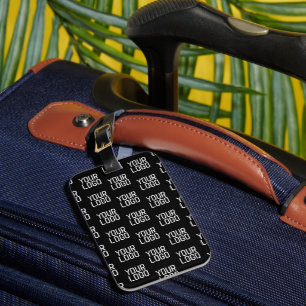 Étiquette À Bagage Modèle éditable de motif répétitif Ajoutez votre l