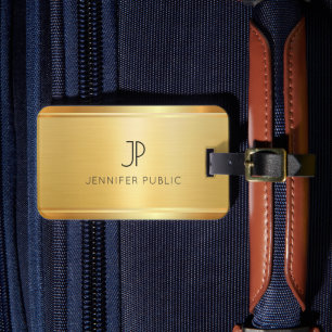 Étiquette À Bagage Modèle élégant de luxe personnalisé faux glamour o