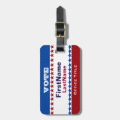 Étiquette À Bagage Modèle fait sur commande de campagne (Devant Vertical)