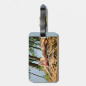 Étiquette À Bagage Modèle féminin bronzage Thunder_Cove (Dos Vertical)