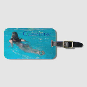 Étiquette À Bagage Modèle féminin natation Thunder_Cove