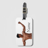 Étiquette À Bagage Modèle Fitness Homme Thunder_Cove (Devant Vertical)