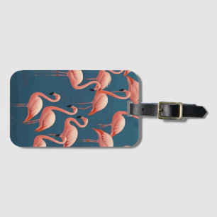 Étiquette À Bagage Modèle flamant