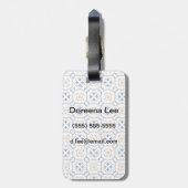 Étiquette À Bagage Modèle floral (Dos Vertical)