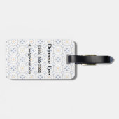 Étiquette À Bagage Modèle floral (Dos horizontal)