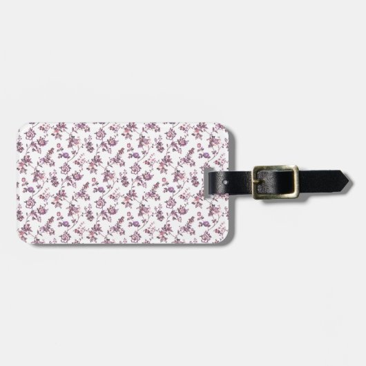 Étiquette À Bagage Modèle floral (Devant horizontal)