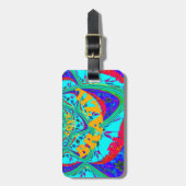 Étiquette À Bagage Modèle floral dynamique : Hommage brésilien Manger (Devant Vertical)