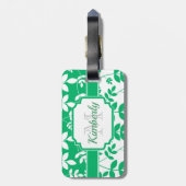 Étiquette À Bagage Modèle floral mou (Dos Vertical)