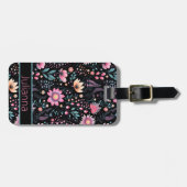 Étiquette À Bagage Modèle floral tendance (Devant horizontal)