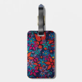 Étiquette À Bagage Modèle floral tendance #3 (Dos Vertical)