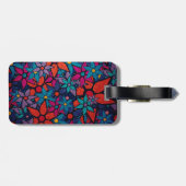 Étiquette À Bagage Modèle floral tendance #3 (Dos horizontal)