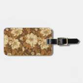 Étiquette À Bagage Modèle floral vintage (3) (Devant horizontal)