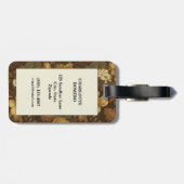 Étiquette À Bagage Modèle floral vintage (6) (Dos horizontal)