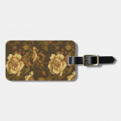 Étiquette À Bagage Modèle floral vintage (7) (Devant horizontal)