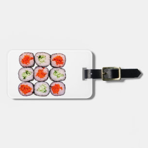 Étiquette À Bagage Modèle japonais de nourriture de Rolls de sushi