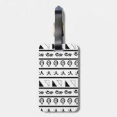 Étiquette À Bagage Modèle Mandala (Dos Vertical)