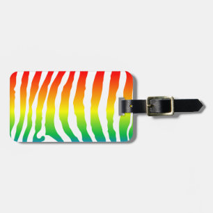 Étiquette À Bagage Modèle Rainbow Zebra