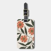 Étiquette À Bagage Modèle végétal (Devant Vertical)
