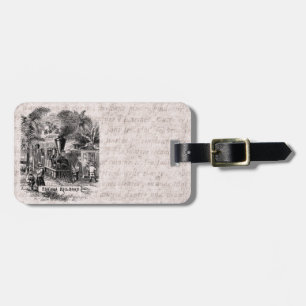 Étiquette À Bagage Modèle vintage de train de chemin de fer de canal