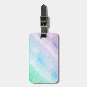 Étiquette À Bagage Modèle vitreux ombre Blue Purple Glitter