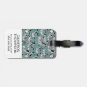 Étiquette À Bagage Modèle Zebra Photo Personnalisé (Dos horizontal)