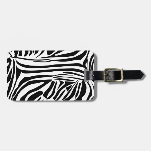 Étiquette À Bagage Modèle Zèbre (Devant horizontal)