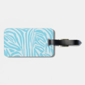 Étiquette À Bagage Modèle Zèbre Bleu (Dos horizontal)