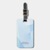 Étiquette À Bagage Modern Abstract Blue Geometric Background  (Devant Vertical)