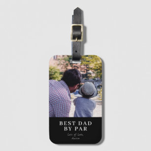 Étiquette À Bagage Modern Best Papa By Par Photo Custom Golf Cadeau