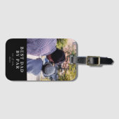 Étiquette À Bagage Modern Best Papa By Par Photo Custom Golf Cadeau (Devant Horizontal)