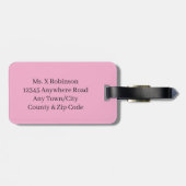 Étiquette À Bagage Modern Black Floral Wreath Split Monogram "X" (Dos horizontal)