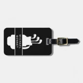 Étiquette À Bagage Modern Black Golf Sport (Devant horizontal)