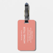 Étiquette À Bagage Modern Blooming abstract pattern Chevron (Dos Vertical)